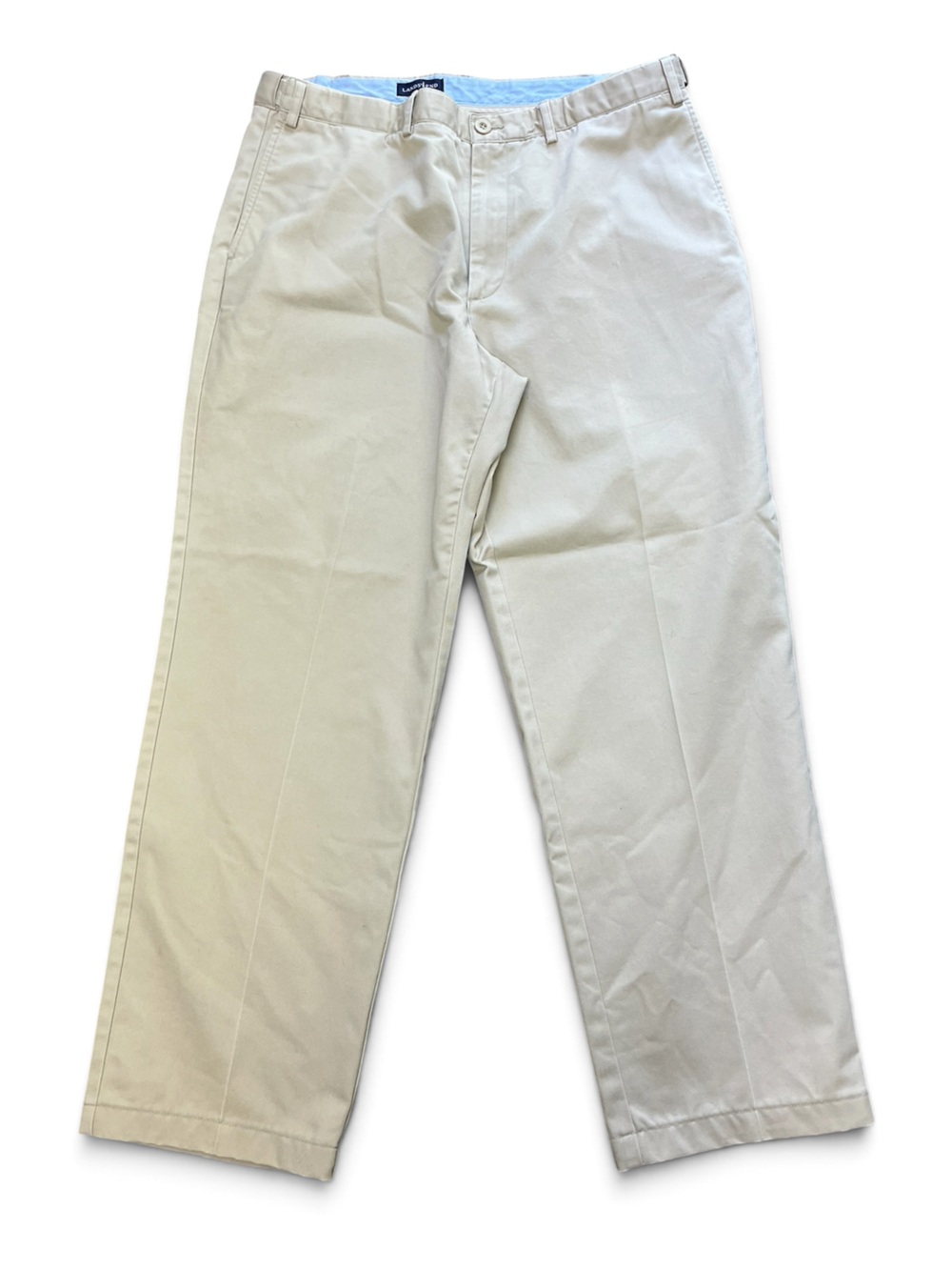 Lands' End Men's size 37 x 30 Straight-Leg Chinos in Light Khaki